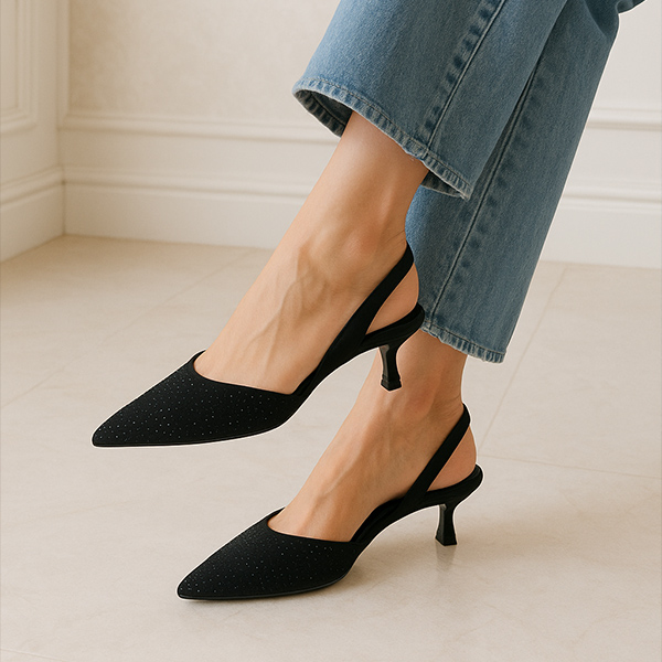 Pearl Black & Golden Heal - ZV 007